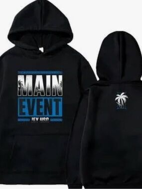 Main Event Black & Blue Graphic Hoodie